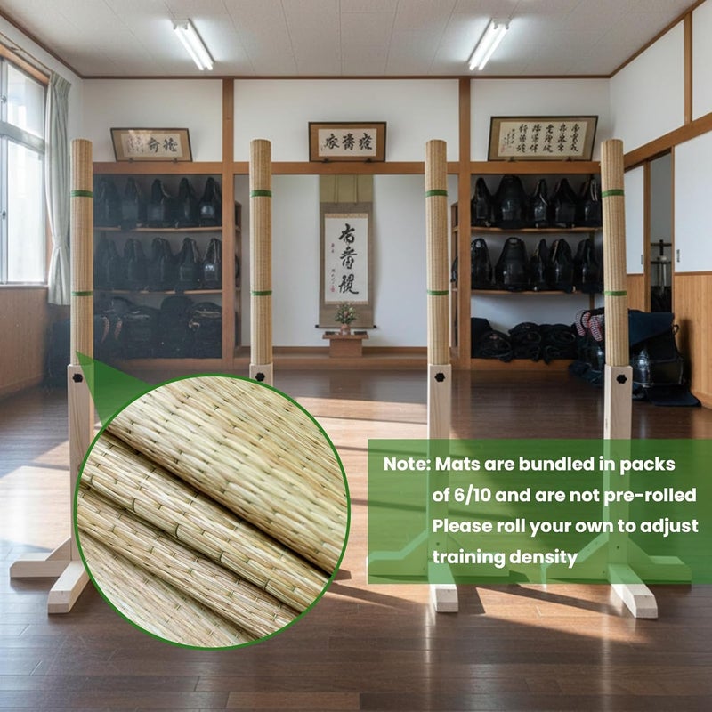 LeoLvd Tameshigiri Tatami Mat, Japanese Sword Cutting Practice Target for Katana, 71x34 Inch, Made of Authentic Straw for Samurai Martial Arts Training - Image 4